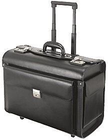 Trolley Pilotenkoffer Hauptfach, Laptopfach gepolstert schwarz