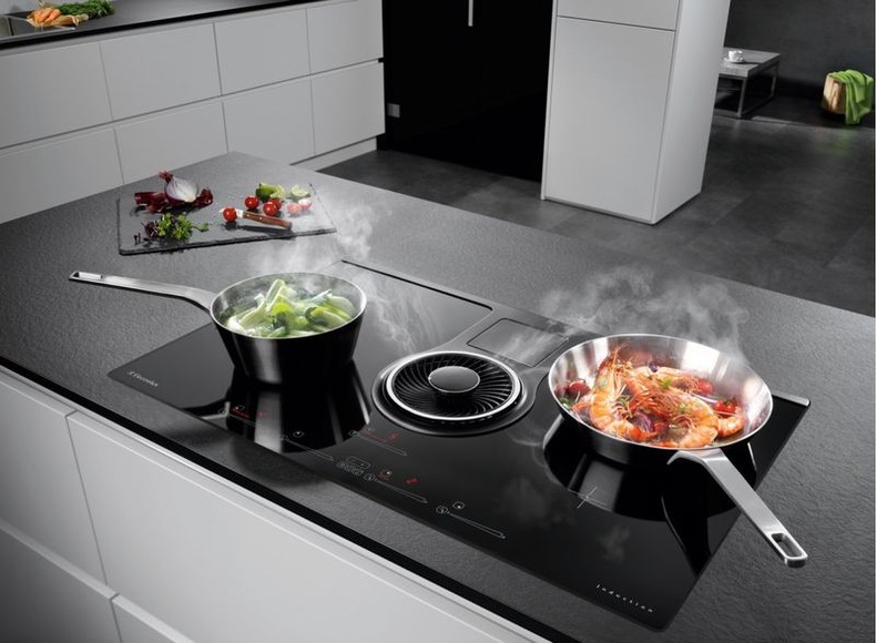 Electrolux DMGL8360SW ComboHob Kochfeld mit integriertem Dunstabzug