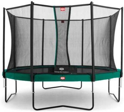 Berg Gartentrampolin Champion inkl. Sicherheitsnetz Comfort 430 cm grau