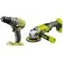 Ryobi R18DDAG-213S - Akku Combo-Set - Bohrschrauber + Winkelschleifer