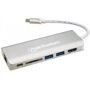 Manhattan USB Adapter [1x USB-C™ Stecker - 1x HDMI-Buchse, RJ45-Buchse, USB 3.0 Buchse A, USB 3.0 Buchse A,