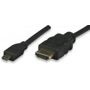 TECHly HDMI Anschlusskabel [1x HDMI-Stecker - 1x HDMI-Stecker D Micro] 3 m Schwarz