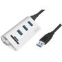 Logilink CR0045 - USB 3.0 3-Port Hub mit Kartenleser und Aluminiumgehäuse