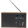 Retroradio mit Weckfunktion in Holzoptik, dunkelgrau DAB-46