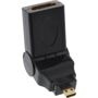 InLine HDMI Adapter flexibel - HDMI A Buchse auf Micro HDMI D Stecker