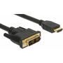 DeLock 85585 - Kabel DVI 18+1 Stecker HDMI-A Stecker 3 m schwarz
