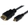 StarTech.com StarTech HDADMM50CM - High Speed HDMI-Kabel mit Ethernet - HDMI auf HDMI Micro - Stecker/Stecker - 0.5m
