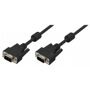 Logilink CV0016 - VGA Kabel Schwarz mit Ferritkern Stecker/Stecker - 10m
