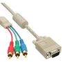 InLine 17202 - VGA RGB Kabel, VGA Stecker an 3x Cinch Stecker, 2m