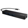 Logilink UA0313 - USB-C Hub 3-Ports + Gigabit Adapter - Schwarz