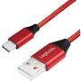 Logilink CU0147 - USB 2.0 Kabel USB-A Stecker zu USB-C Stecker rot - 0.3m