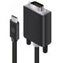 Divers Alogic ELUCDV-01RBLK - USB-c to VGA Kabel - 2m