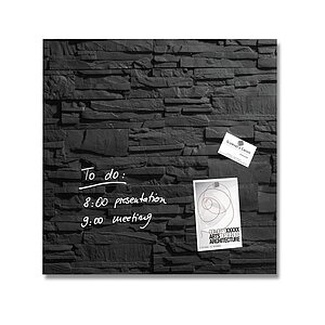Sigel Glas-Magnetboard artverum® Schiefer Stone (B x H x T) 480 x 480 x 15 mm Schiefer GL169