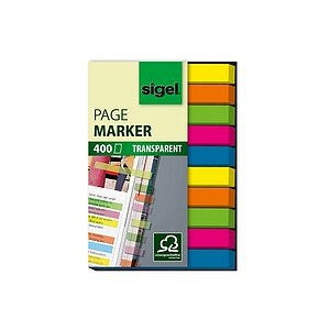 Sigel Haftmarker HN617 400 St./Pack. Grün, Blau, Violett, Gelb, Orange