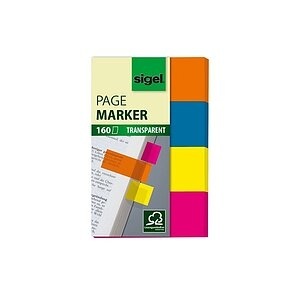 Sigel Haftmarker HN614 4 St./Pack. Blau, Gelb, Orange, Pink