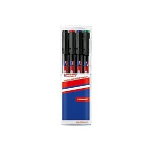 Edding Permanentmarker edding 140 S Schwarz, Rot, Blau, Grün wasserfest: Ja 04140-4000