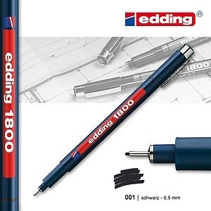 Edding Fineliner edding 1800 Schwarz 0.5 mm 4-180005001 1 St.