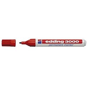 Edding Permanentmarker edding 3000 Rot wasserfest: Ja 4-3000-1-1002