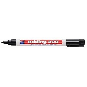 Edding Permanentmarker edding 400 Schwarz wasserfest: Ja 4-400001