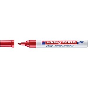 Edding Permanentmarker edding 8300 industry permanent marker Rot wasserfest: Ja 4-8300002