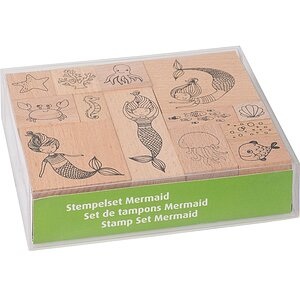 HEYDA Stempel-Set Mermaid 12x10x3cm 204888678 braun 10-teilig
