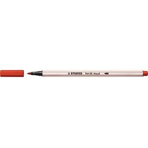 Premium-Filzstift mit Pinselspitze für variable Strichstärken - STABILO Pen 68 brush - 12er Pack - mit 12 verschiedenen Farben