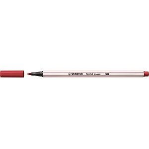 Premium-Filzstift mit Pinselspitze für variable Strichstärken - STABILO Pen 68 brush - 12er Pack - mit 12 verschiedenen Farben