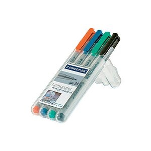 Staedtler Folienstift Lumocolor M non-permanent 315 Blau, Grün, Rot, Schwarz 315 WP4