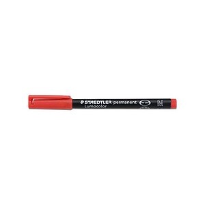 Staedtler Permanentmarker Lumocolor permanent M DRY SAFE Rot wasserfest: Ja 317-2