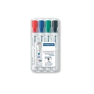 Staedtler Whiteboardmarker Lumocolor 351 Schwarz, Blau, Rot, Grün 351 WP4 4 St./Pack.