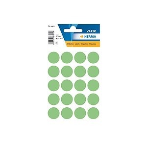 HERMA Vielzwecketiketten Ø 19 mm rund grün Papier matt 100 St.