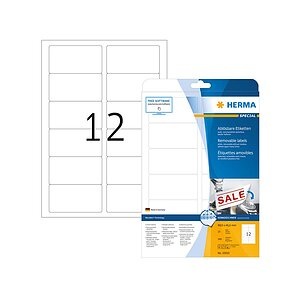 HERMA Ablösbare Etiketten A4 88.9x46.6 mm weiß Movables/ablösbar Papier matt 300 St.