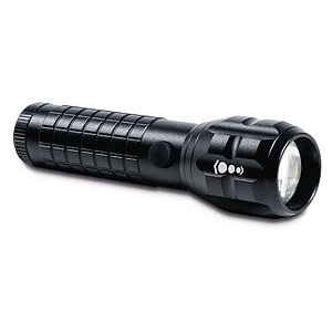 LED Taschenlampe Maul MAULkronos S, Leistung 3 W, 192 lm, bis 192 m, 3 bis 14 h, 3 Lichtstufen, IPX4, inkl. Batterien, Aluminium, schwarz