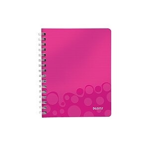 LEITZ Spiralbuch WOW PP A5 46390023 pink 80 Blatt