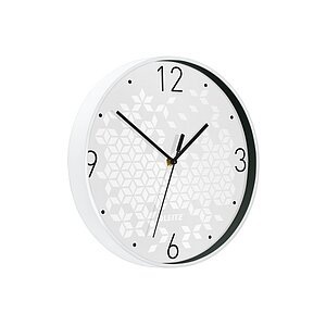 LEITZ Wanduhr WOW 29cm 9015-00-01 weiss