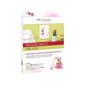  Tombow Leinwand Set, Floral Letters, 8-teilig, CANVAS-SET2 