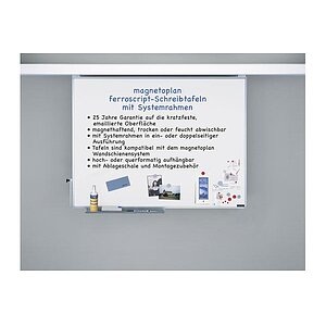 magnetoplan ferroscript®-Whiteboard einseitig BxH 1200 x 900 mm