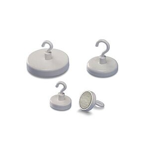 Magnetoplan Hakenmagnet (Ø) 25 mm rund, mit Haken Weiß 1 St. 52625