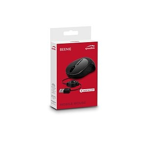 SpeedLink BEENIE USB-Maus Optisch mit Kabelroller Schwarz