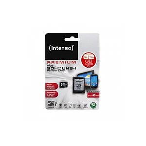 Intenso Premium microSDHC-Speicherkarte 32 GB, UHS-I, Class 10 / U1