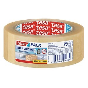 tesa 57174-00000-01 Packband tesapack® Ultra Strong Transparent (L x B) 66 m x 38 mm 1 Rolle(n)