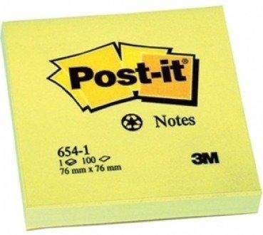 POST-IT Haftnotizen Recycling 76x76mm 654-1 gelb, 100 Blatt