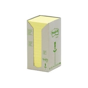 POST-IT Haftnotizen Recycling 76x76mm 654-1T gelb, 16x100 Blatt