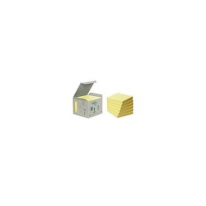 POST-IT Haftnotizen Recycling 76x76mm 654-1B gelb 6x100 Blatt