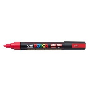 UNI-BALL Posca Marker 1,8-2,5mm PC-5M F.RED fluo rot, Rundspitze