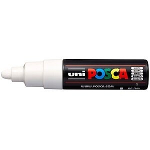 UNI-BALL Posca Marker 4.5-5.5mm PC-7M WHITE weiss, Rundspitze