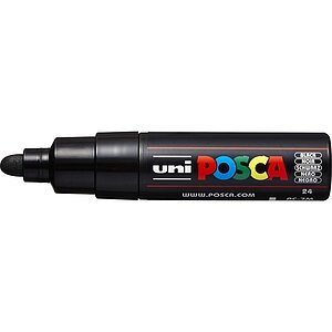 UNI-BALL Posca Marker 4.5-5.5mm PC-7M BLACK schwarz, Rundspitze