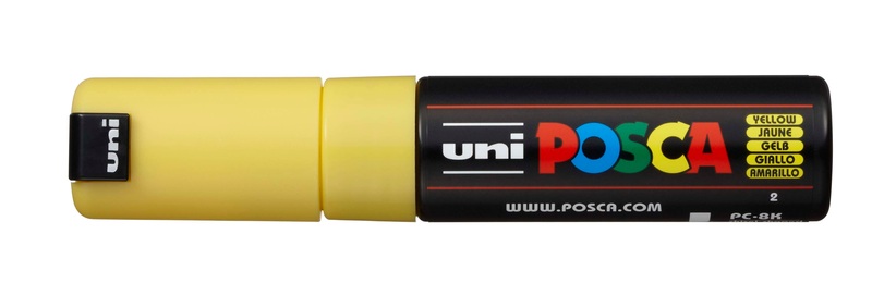 Uni Marker POSCA 8 mm Gelb, Farbe: Gelb