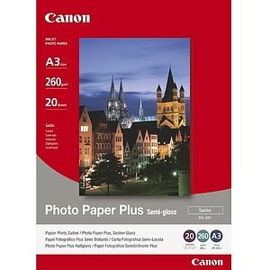 Canon Photo Paper Plus Semi-gloss SG-201 1686B026 Fotopapier DIN A3 260 g/m² 20 Blatt Seidenglänzend
