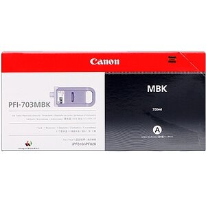 Canon Tintenpatrone PFI-703MBK Original Matt Schwarz 2962B001 Druckerpatrone